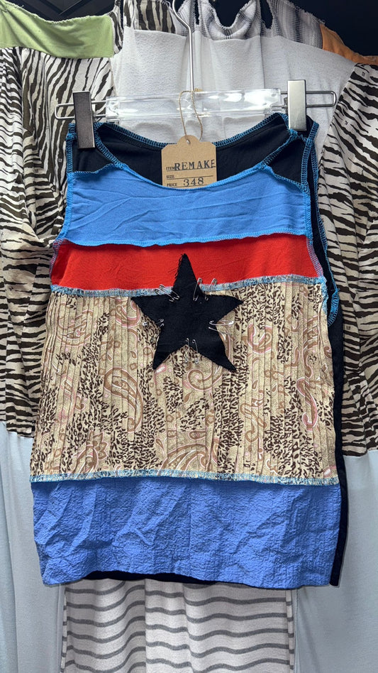 Y2K Core Star-Shaped Remake Girly Top