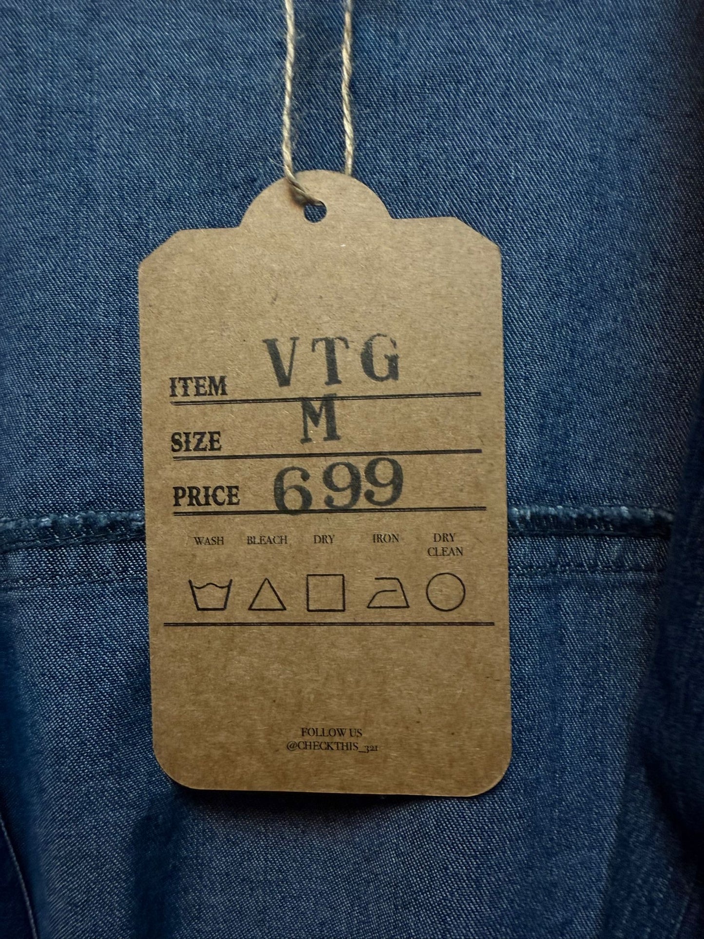 Vtg Denim Jacket M