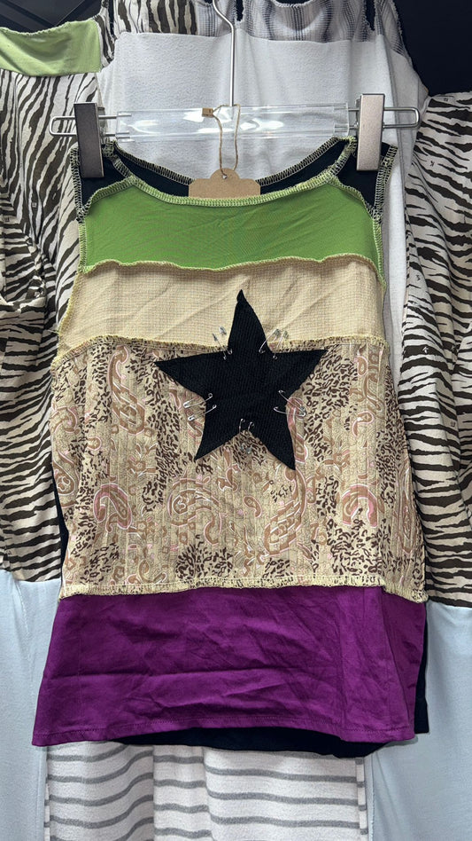 Y2K Core Star-Shaped Remake Girly Top