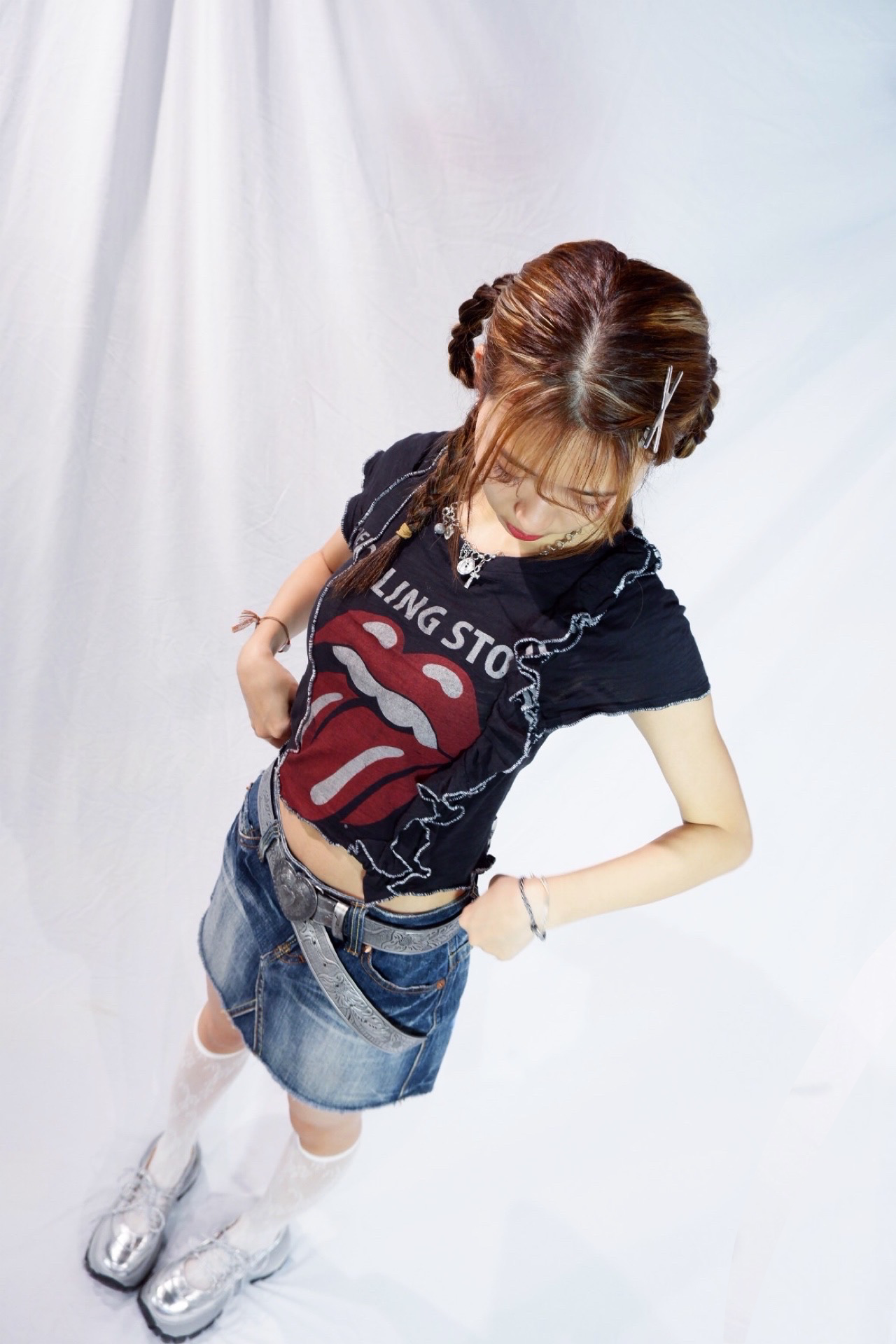 CheckThis Vtg Remake Painted Skirt