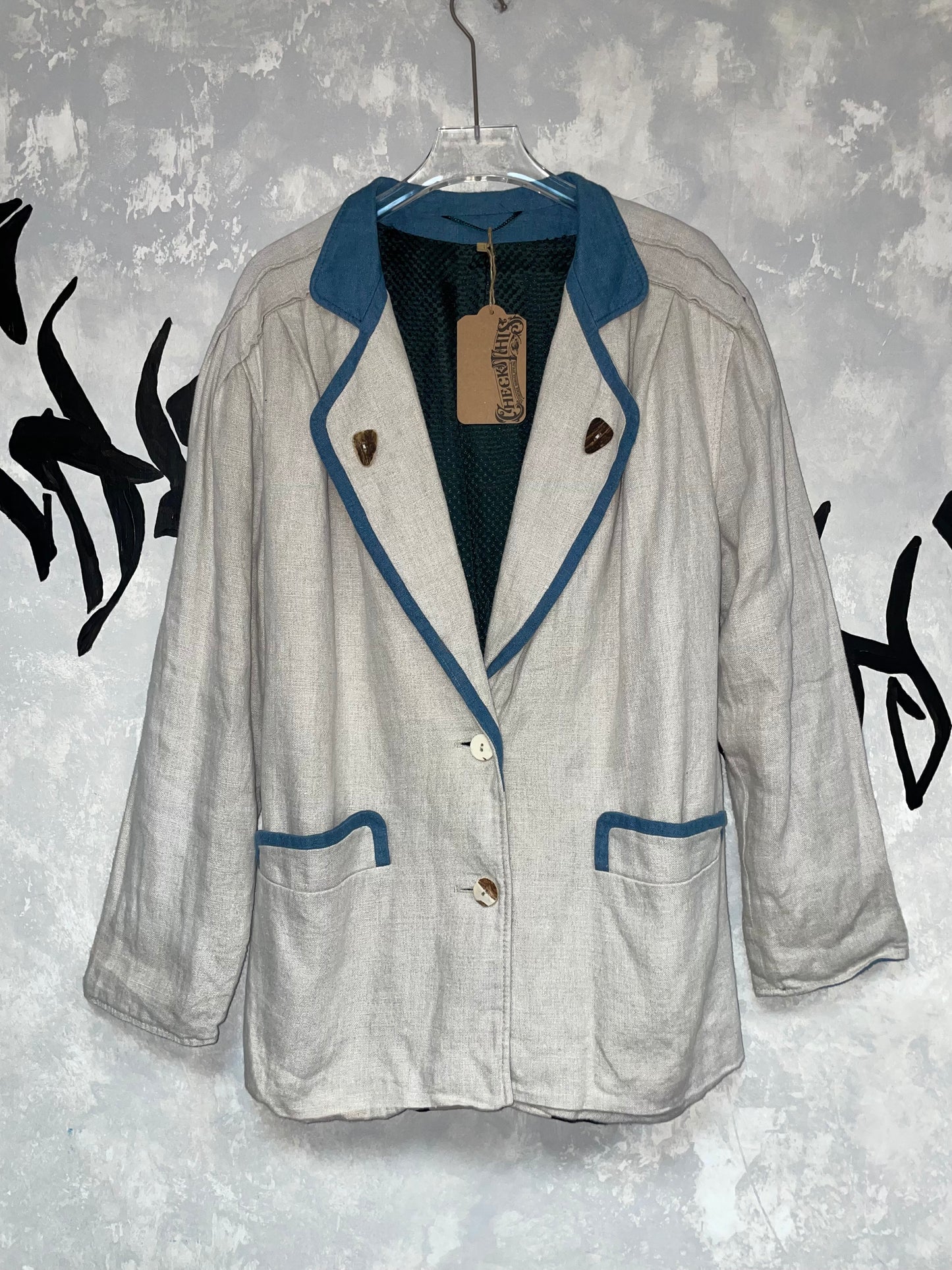 Vintage Linen Blazer