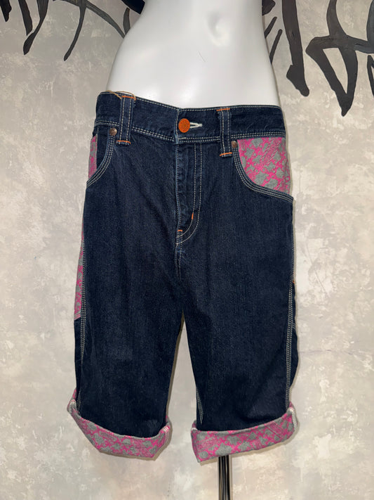 復古牛仔短褲 32英寸