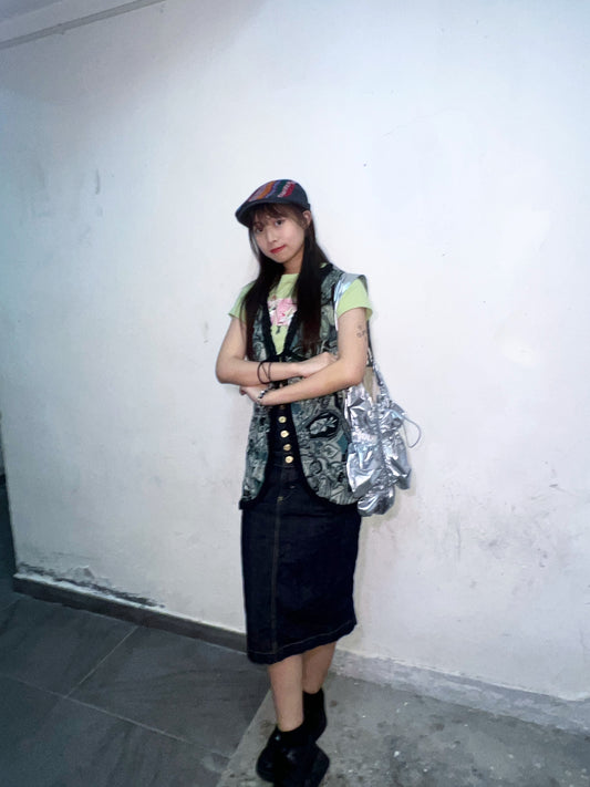 Vtg Denim Skirt/Dress