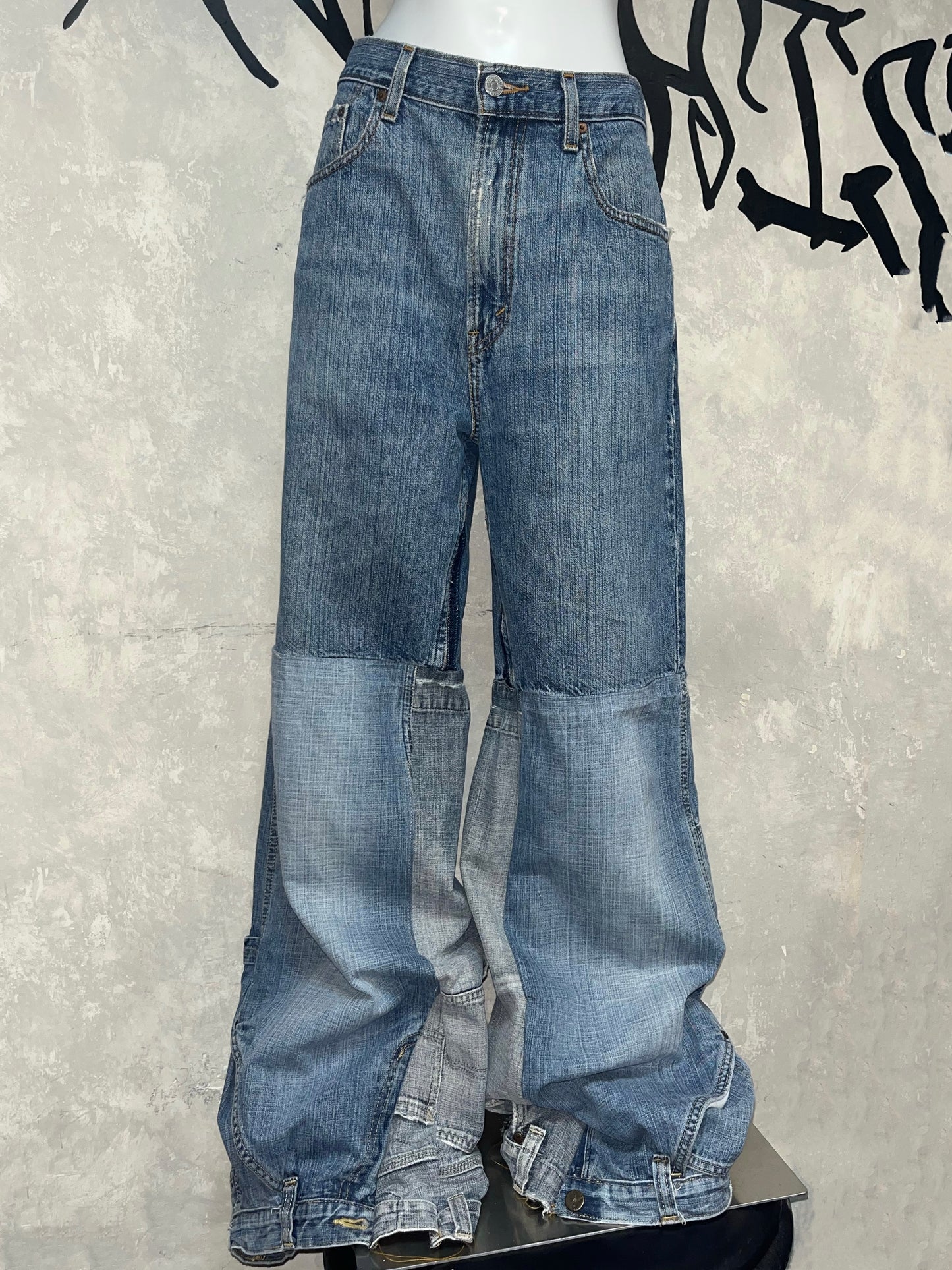 Remake Vintage Jeans (Random-Patchwork) 34” #REJRP03