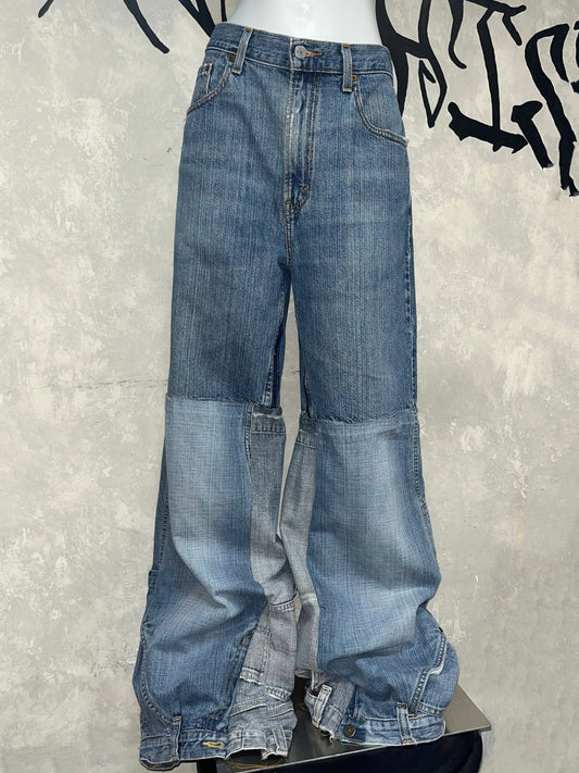 Remake Vintage Jeans (Random-Patchwork) 34” #REJRP03