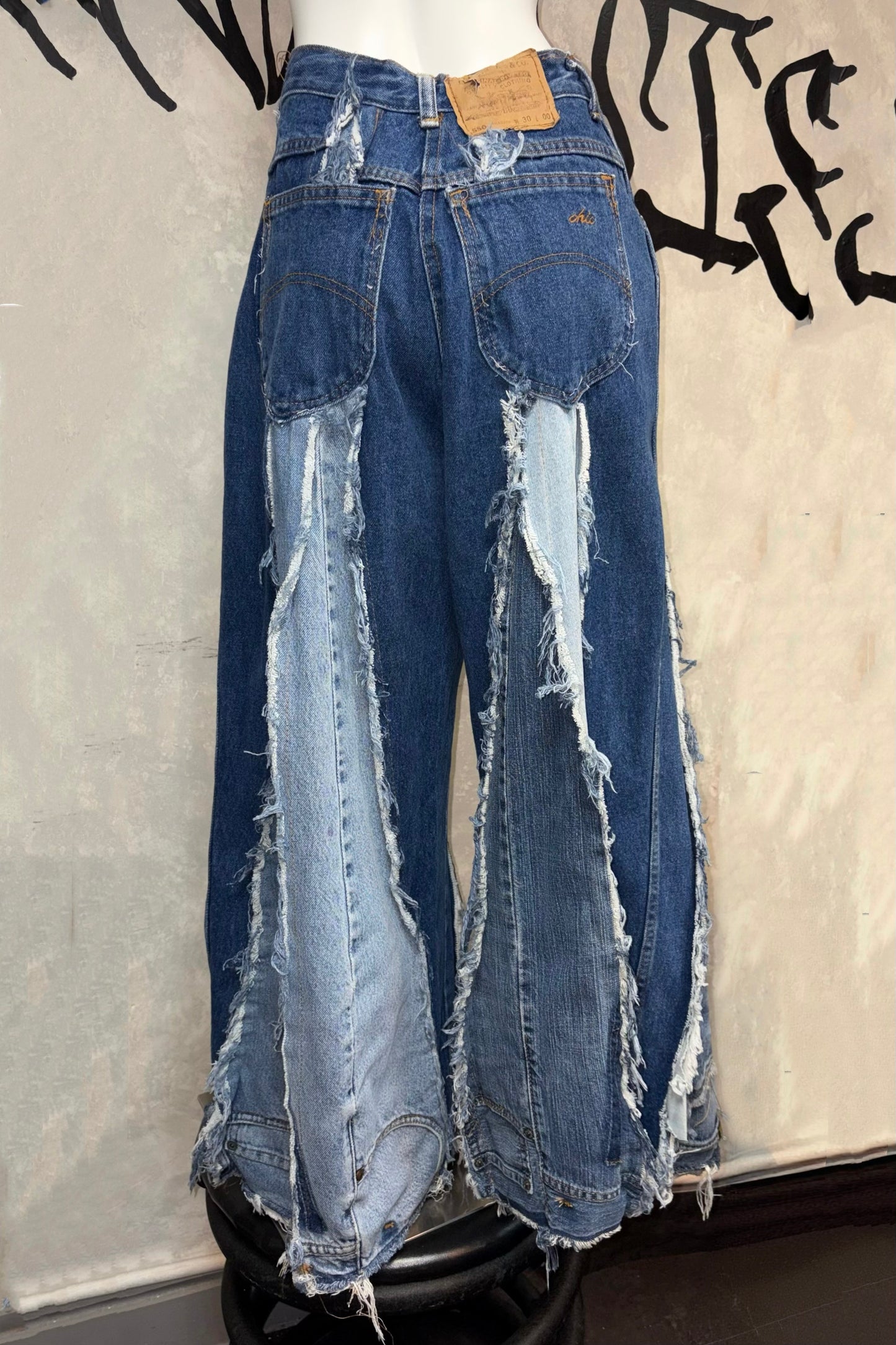 復古牛仔褲（三角款）28吋 #REJTRI053