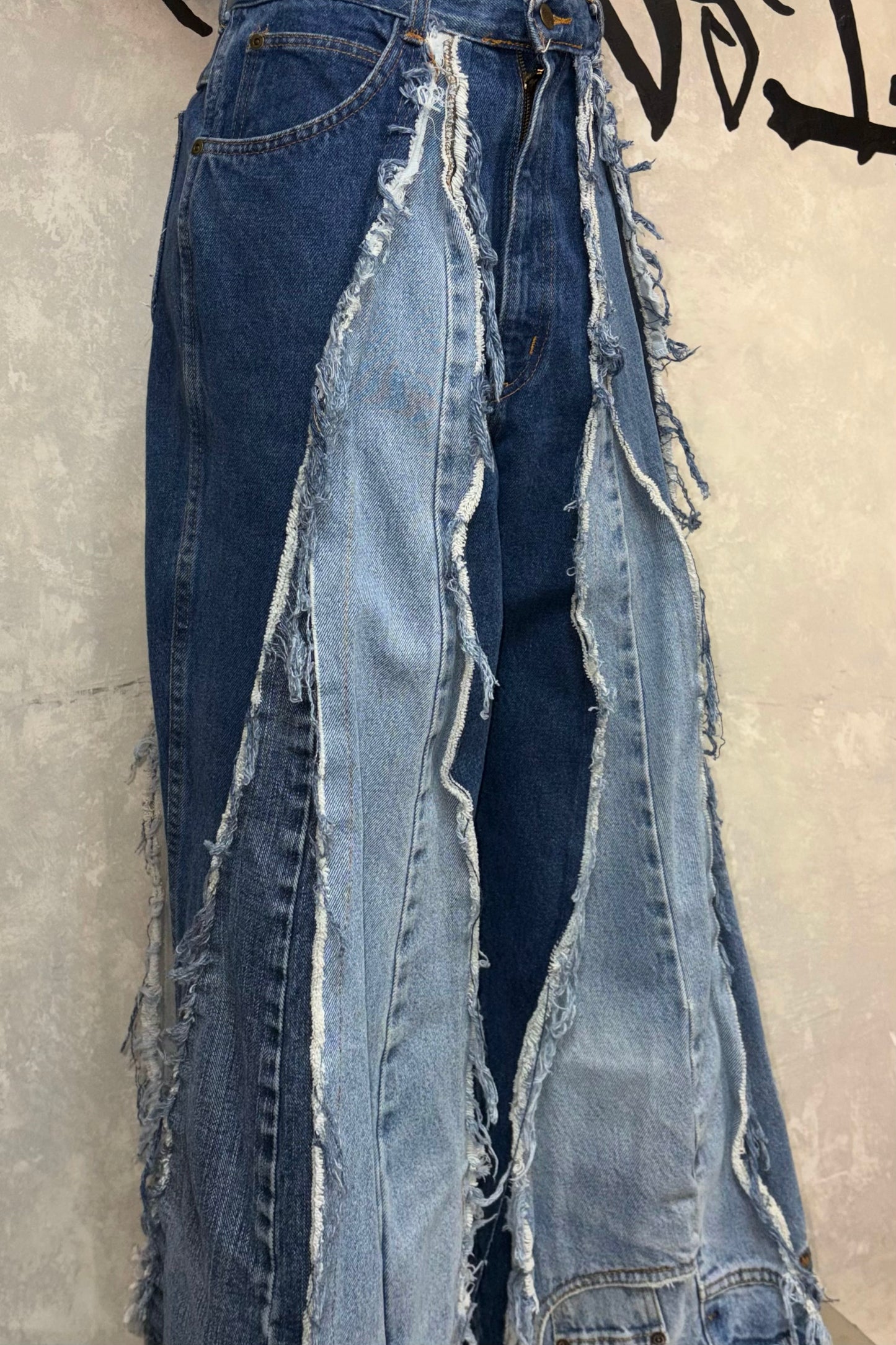 復古牛仔褲（三角款）28吋 #REJTRI053