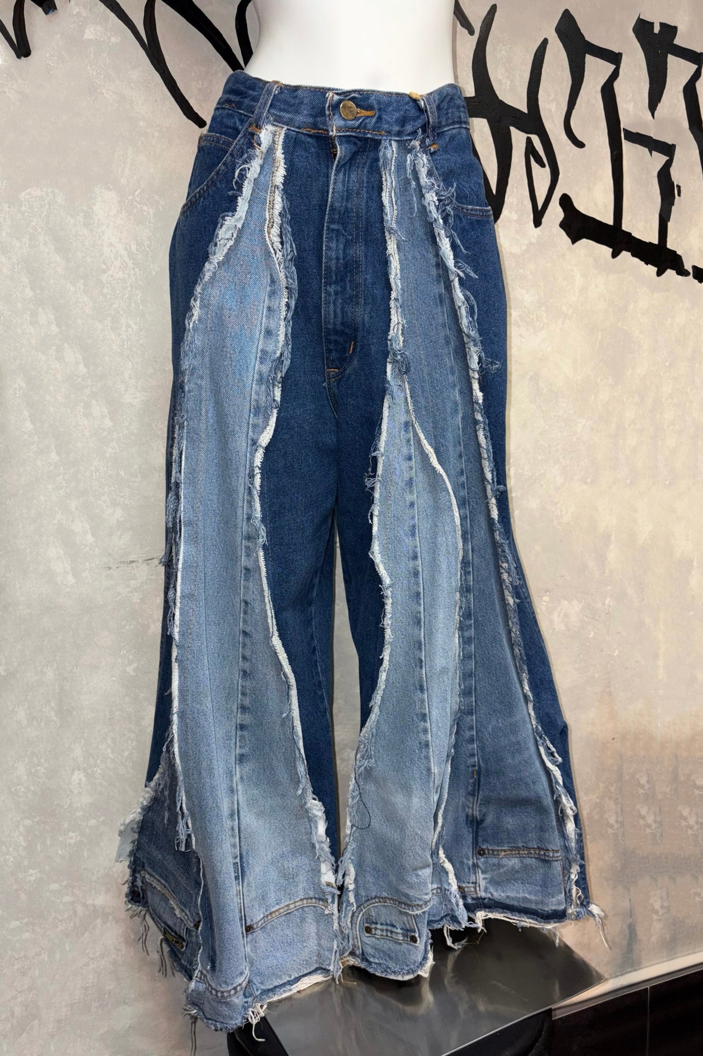 復古牛仔褲（三角款）28吋 #REJTRI053