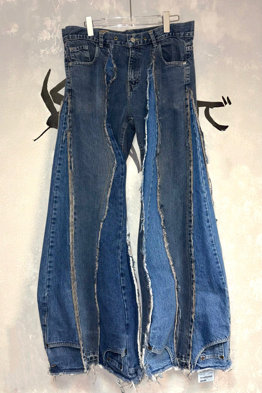 復古牛仔褲（三角款）36吋 #REJTRI056