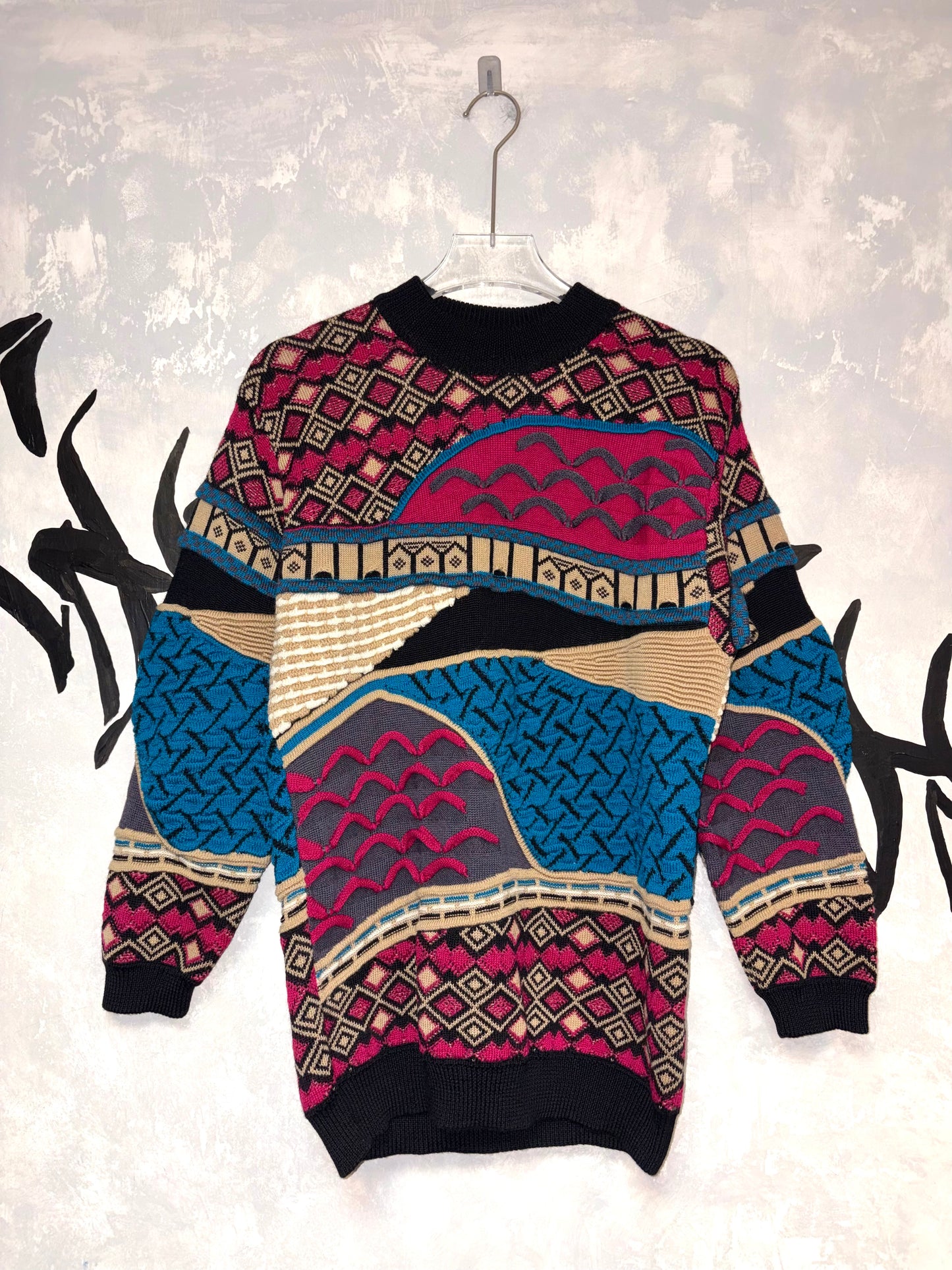 Coogi Style 3D Knitting Sweater