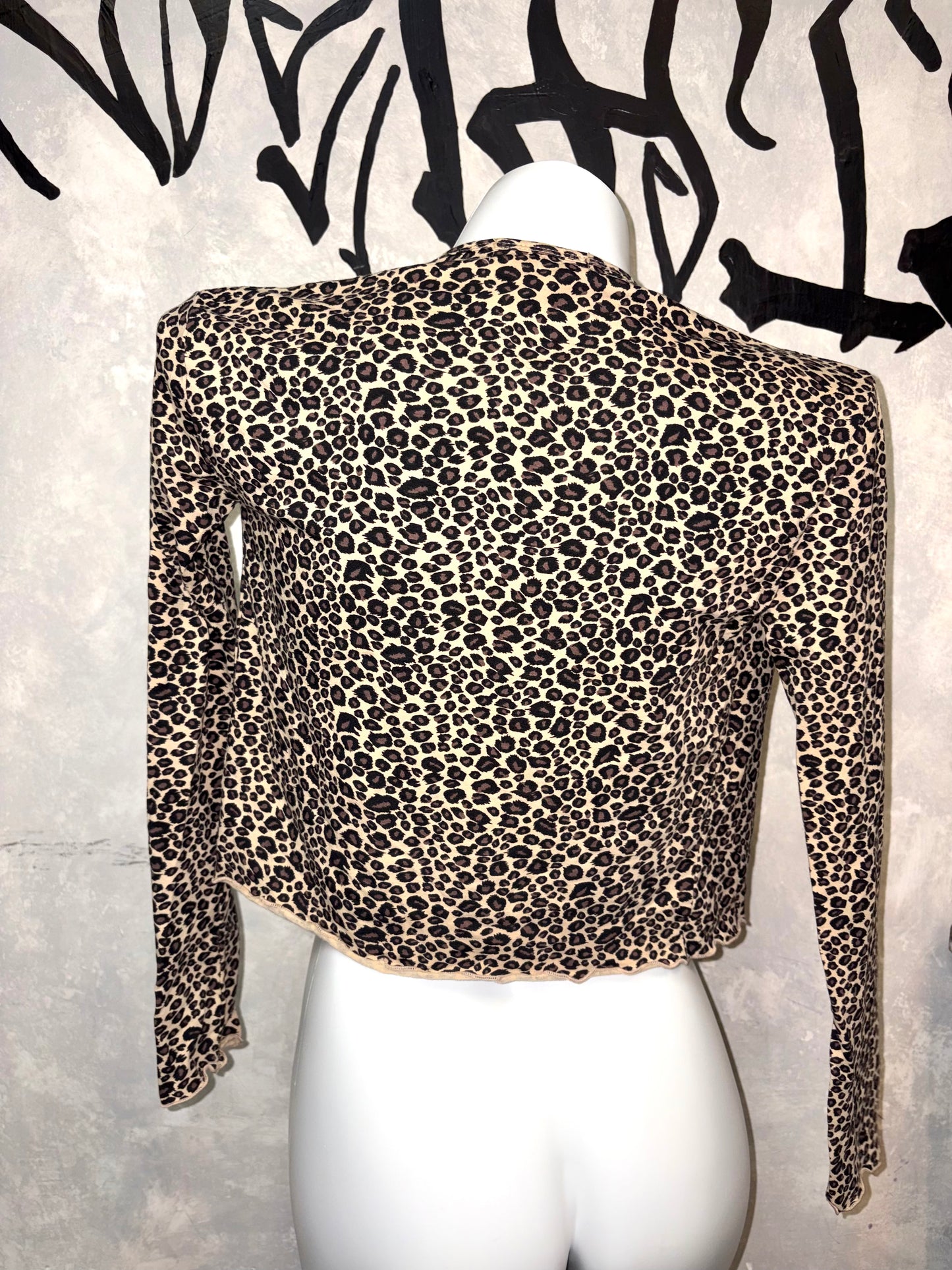 KR Leopard Printed Top Cardigan