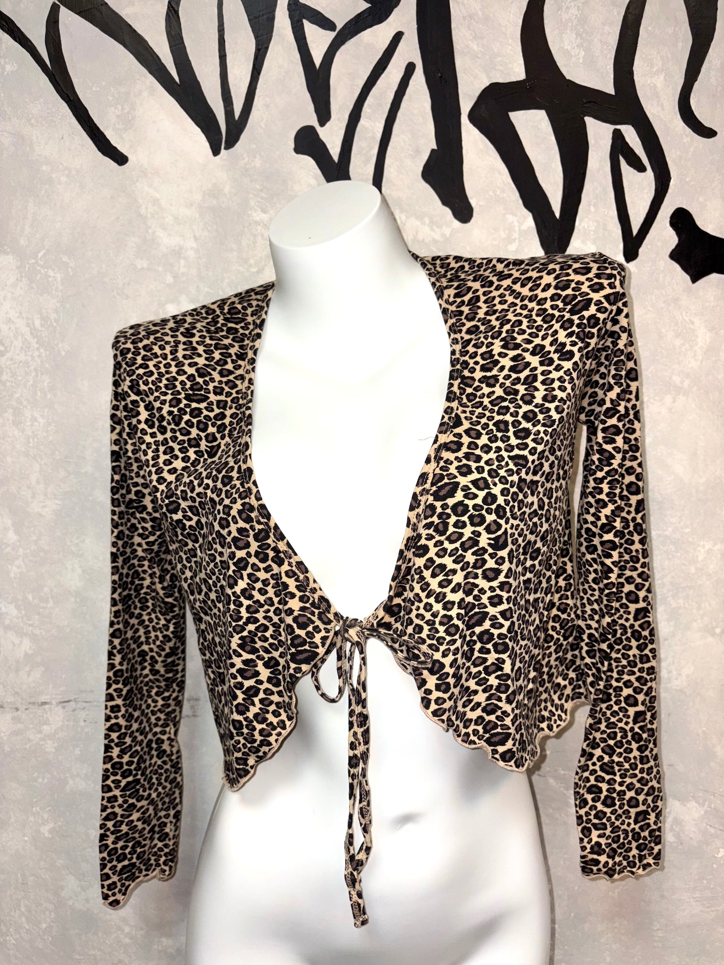 KR Leopard Printed Top Cardigan