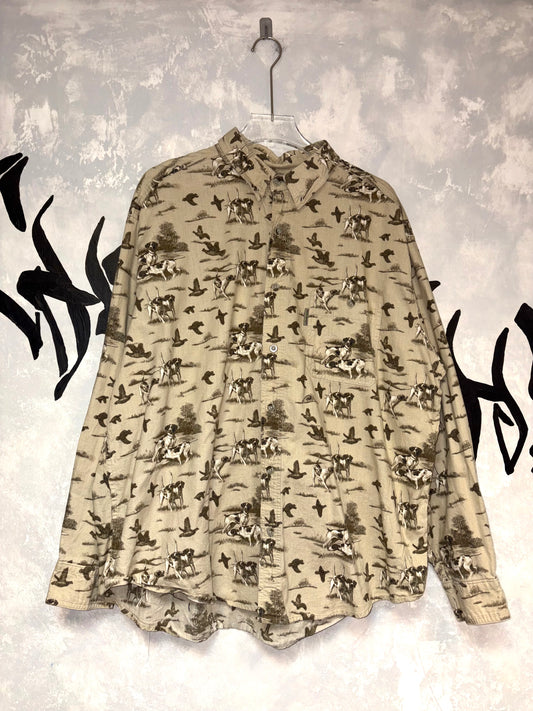 動物紋復古襯衫
