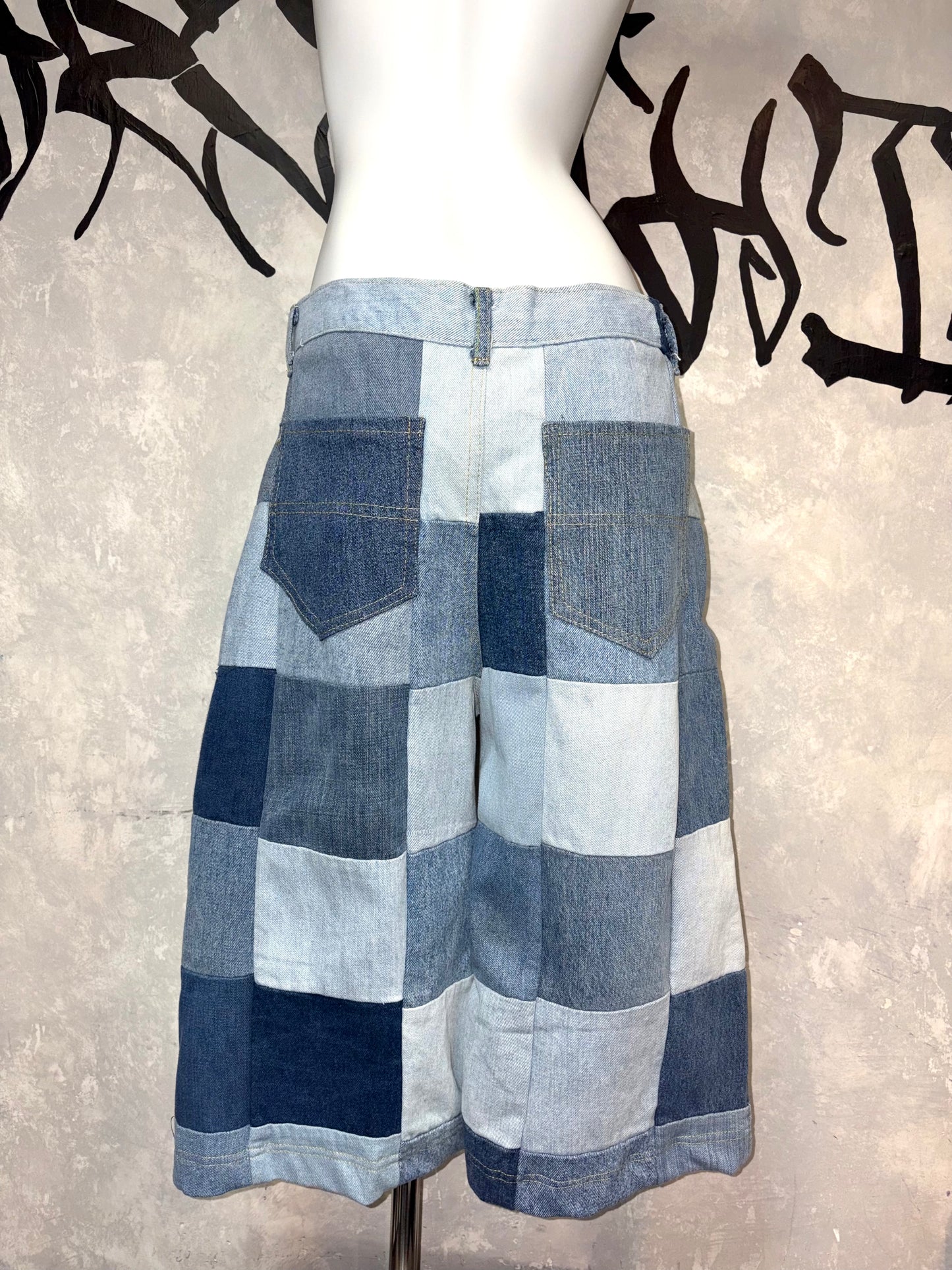 Remake Vintage Jorts (Grid) 34” #REJRGR01
