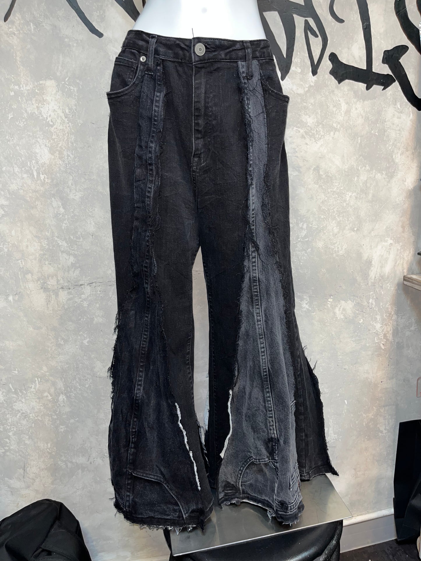 Remake Vintage Jeans（Triangle-Black）#REJTRIB002